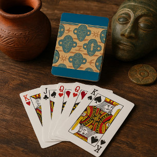 Tribale masker Afrikaans etnisch gezichtspatroon Pokerkaarten