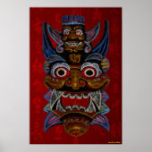 Tribale maskerafdrukken poster (Voorkant)