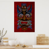 Tribale maskerafdrukken poster (Keuken)