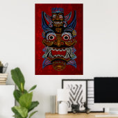 Tribale maskerafdrukken poster (Thuiskantoor)