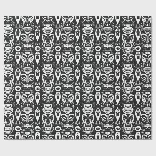 Tribale maskers cadeaupapier (Vlak)