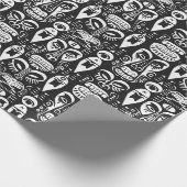 Tribale maskers cadeaupapier (Hoek)