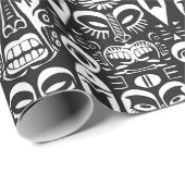 Tribale maskers cadeaupapier (Rol Hoek)