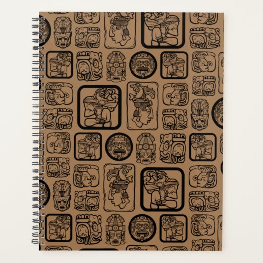Tribale MAYA oude masker patroon 1 Planner (Voorkant)