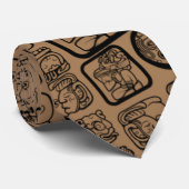 Tribale MAYA oude masker patroon 1 Stropdas (Opgerold)