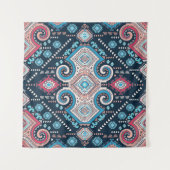 Tribale mexicaanse  etnische naadloze patronen wandkleed (Voorkant (horizontaal))