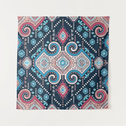 Tribale mexicaanse  etnische naadloze patronen wandkleed (Voorkant)