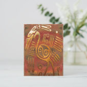 Tribale Mexicano Gold Chrome kunst Briefkaart (Staand voorkant)