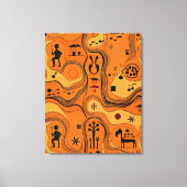 Tribale minimalistische etnische kunst canvas afdruk (Voorkant)