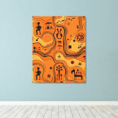 Tribale minimalistische etnische kunst canvas afdruk (Insitu (Houten vloer))