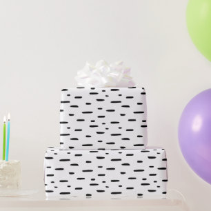 Tribale moderne zwarte en witte lecks cadeaupapier