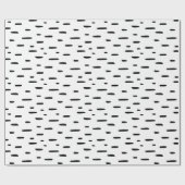 Tribale moderne zwarte en witte lecks cadeaupapier (Vlak)