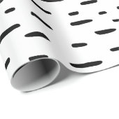 Tribale moderne zwarte en witte lecks cadeaupapier (Rol Hoek)