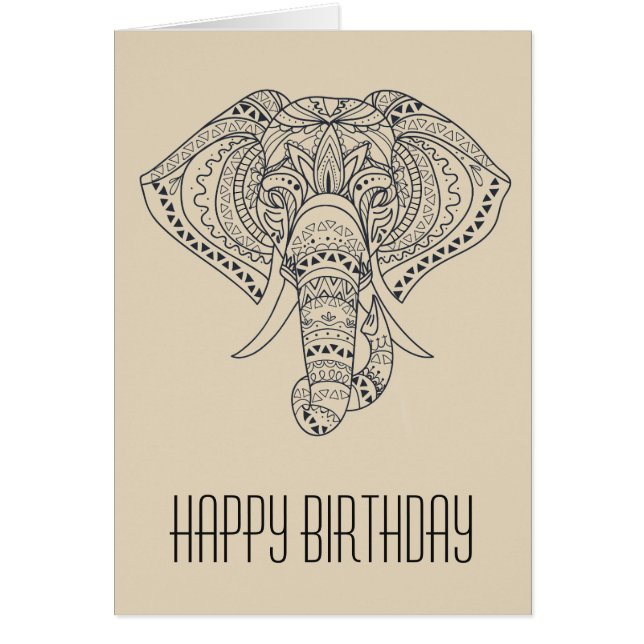 Tribale olifant Afrikaanse dierenkunst (Voorkant)