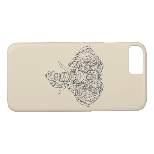 Tribale olifant Afrikaanse dierenkunst Case-Mate iPhone Case (Achterkant (Horizontaal))