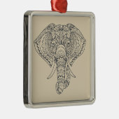 Tribale olifant Afrikaanse dierenkunst Metalen Ornament (Rechts)