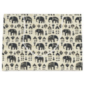 Tribale Olifant Boho Patroon (1) Groot Cadeauzakje (Voorkant)