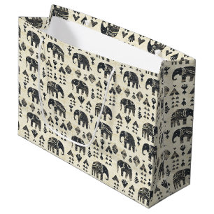 Tribale Olifant Boho Patroon (1) Groot Cadeauzakje
