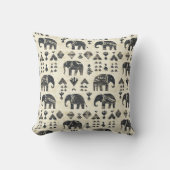 Tribale Olifant Boho Patroon (1) Kussen (Voorkant)