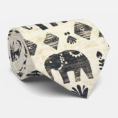 Tribale Olifant Boho Patroon (1) Stropdas (Opgerold)
