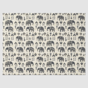 Tribale Olifant Boho Patroon (1) Tissuepapier
