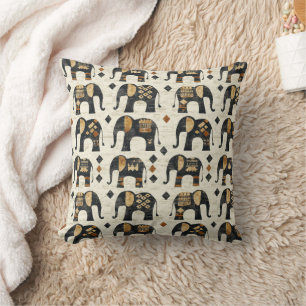Tribale Olifant Boho Patroon (2) Kussen