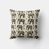 Tribale Olifant Boho Patroon (2) Kussen (Achterkant)