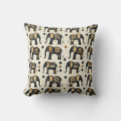 Tribale Olifant Boho Patroon (2) Kussen (Voorkant)