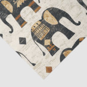 Tribale Olifant Boho Patroon (2) Tissuepapier (Detail)