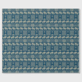 Tribale olifant & bomen cadeaupapier (Vlak)