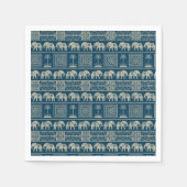 Tribale olifant & bomen servet (Voorkant)