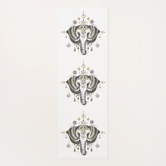 Tribale olifantenafbeelding yoga mat (Achterkant)