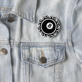 tribale oogbol ronde button 5,7 cm (In situ)