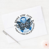 Tribale over preventie van kindermisbruik ronde sticker (Envelop)