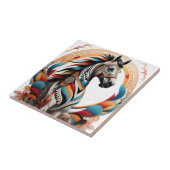 Tribale paardengeest logo tegeltje (Zijkant)