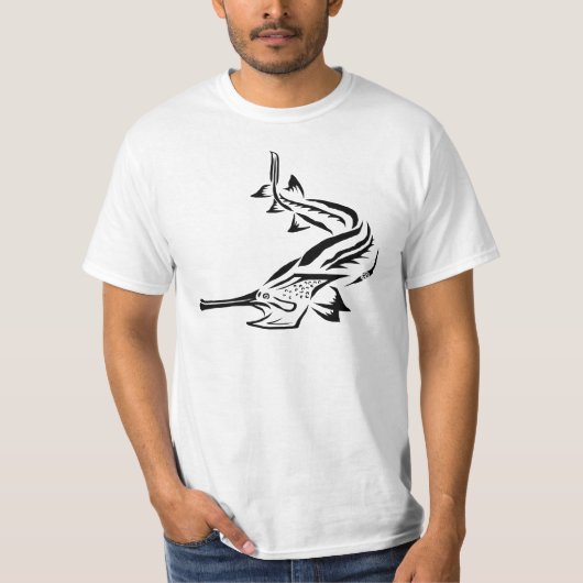 Tribale paddlefish & Rostrum T-shirt (Voorkant)