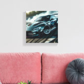 Tribale pantser drift auto drift racen kunst canvas afdruk (Insitu (Woonkamer))