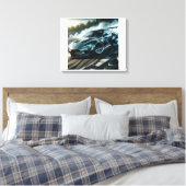 Tribale pantser drift auto drift racen kunst canvas afdruk (Insitu (Slaapkamer))