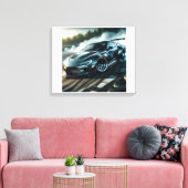 Tribale pantser drift auto drift racen kunst canvas afdruk (Insitu (Woonkamer))