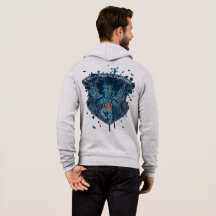 Tribale pantserdraak spat verf ontwerp hoodie