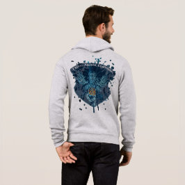 Tribale pantserdraak spat verf ontwerp hoodie