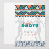 Tribale partijuitnodiging kaart (Voorkant / Achterkant)