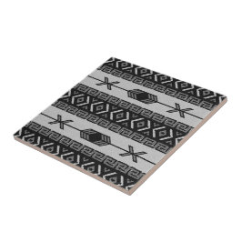 Tribale patroon zwart-wit - zuidwest Aztec Tegeltje