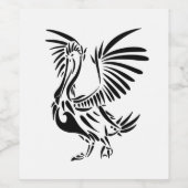 Tribale Pelican Art over Blue Personal Wijn Etiket (Enkel label)