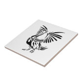 Tribale Pelikaan Kunst Tegeltje (Zijkant)