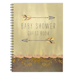 Tribale Pijl Baby Shower Gast Notitieboek