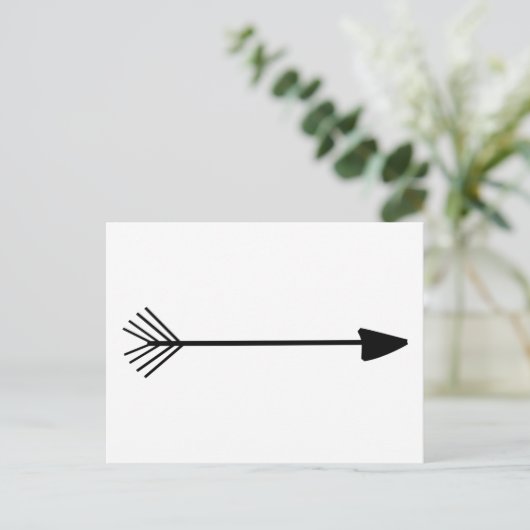 Tribale Pijl Kunst Enige Zwarte Pijl Aangepaste Kl Briefkaart (Staand voorkant)
