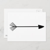 Tribale Pijl Kunst Enige Zwarte Pijl Aangepaste Kl Briefkaart (Voorkant / Achterkant)