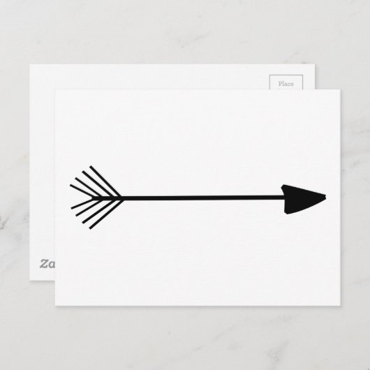 Tribale Pijl Kunst Enige Zwarte Pijl Aangepaste Kl Briefkaart (Voorkant / Achterkant)