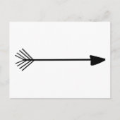 Tribale Pijl Kunst Enige Zwarte Pijl Aangepaste Kl Briefkaart (Voorkant)